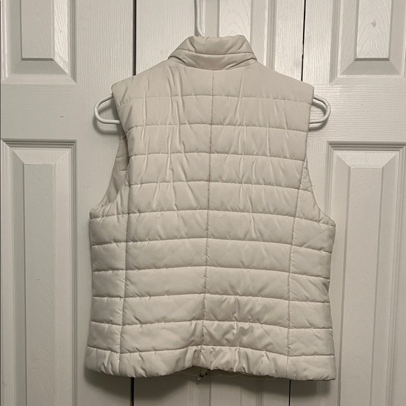 Loft White Quilted Puffer Vest medium - Picture 4 of 4